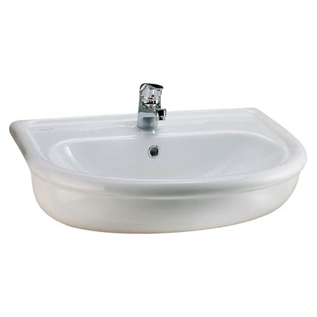 Ceramica Dolomite Serie Quadrarco.Ceramica Dolomite Lavabo Semincasso Clodia Bianco 64x52 Art J0792 Ceramiche De Paola